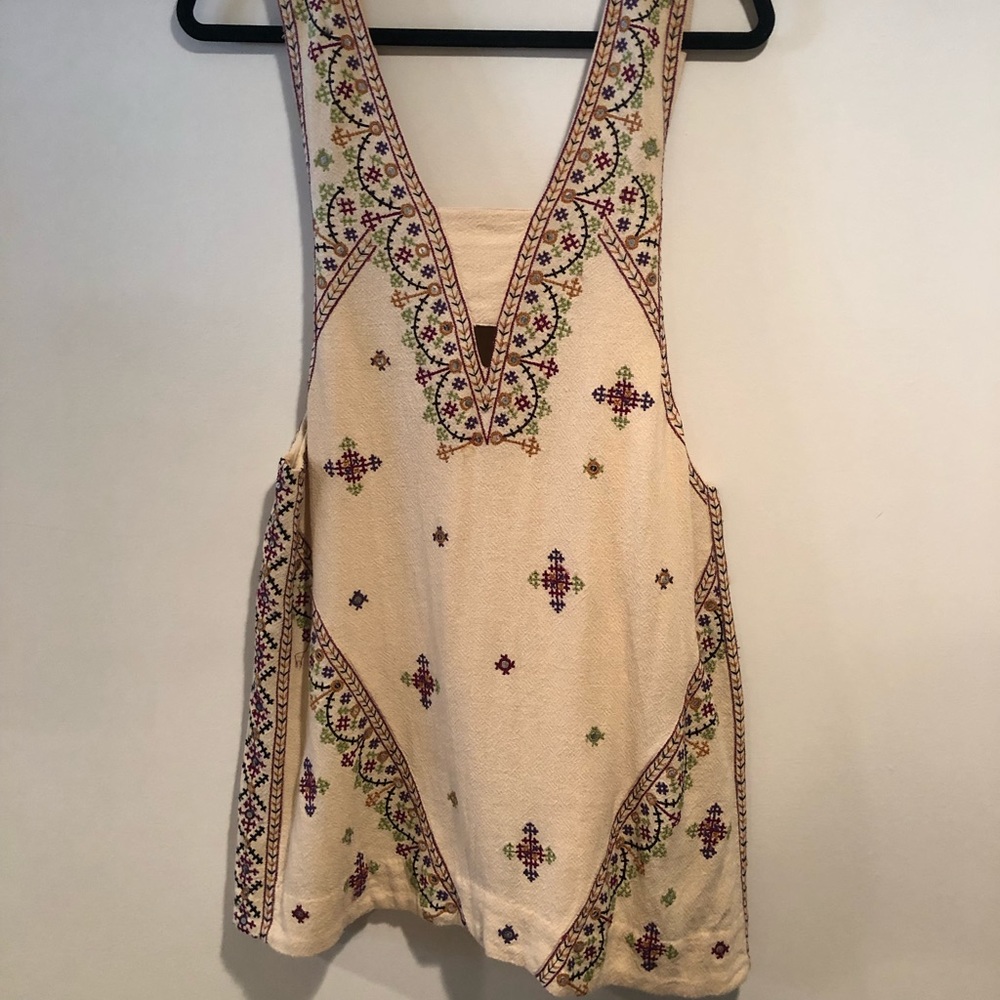 Free People Mini Dress with Tie and Cut Out Detailing